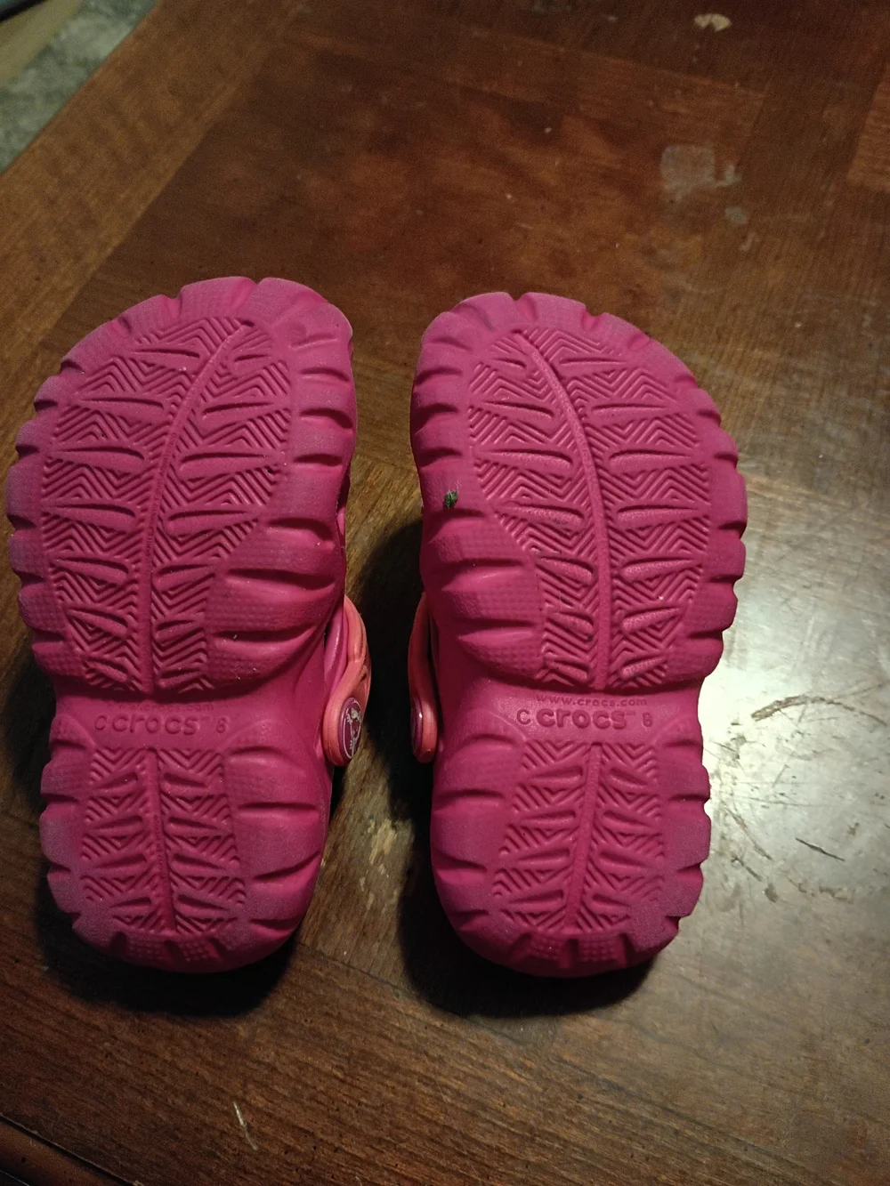 CROCS Kids Hot Pink Slip-On Clogs with Back Strap